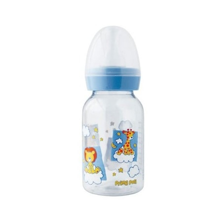 Biberoane, tetine si accesorii - Biberon copii Primii Pasi Decorated Baby Bottle Blue 125ml