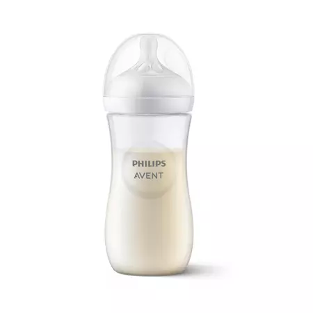 Biberon Mare pentru Bebelusi  Philips Avent Natural Response , 330  ML, Tetina  Reactiva care functioneaza ca Sanul Mamei, Debit Rapid, Tetina fara scurgeri, +3 luni, Fara BPA, Usor de Curatat [14]