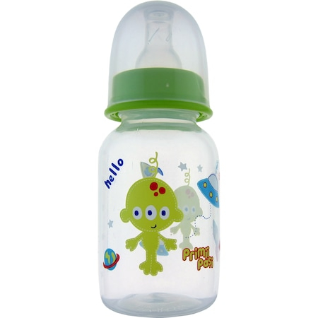 Biberoane, tetine si accesorii - Biberon Primii Pasi, decorat, 125 ml, R0111 , Verde