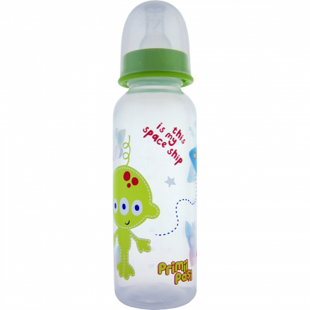 Biberoane, tetine si accesorii - Biberon Primii Pasi, decorat, 250 ml, R0110 , Verde