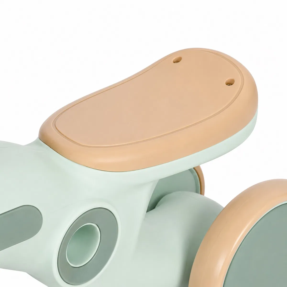 Bicicletă  cu 4 Roti fără Pedale ,Roti Silentioase Anti-Alunecare, Ghidon cu Rotire limitată la 135°,  Far Frontal Luminos, Sezut Ergonomic , Lumini Led Laterale si Muzică  pentru Copii 1 – 3 ani - Verde [7]