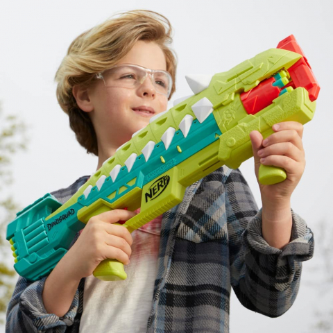 Jucarii in Reclama TV - Blaster din Lumea Dinozaurilor Legendari - Nerf Elitte Dinosquad - Armorstrike, 16 proiectile