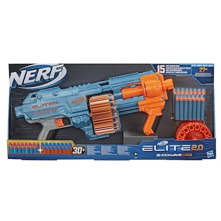 Mitraliera Nerf Elitte cu Foc Automat,  Tambur Rotativ  si Design Inovator,  2.0 - Shockwave RD-15 [4]