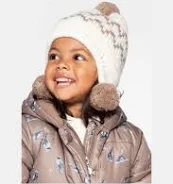 Caciuli Copii - Caciula cu 3 Ciucuri  de Tranzitie pentru Fetite,  Sezon  Primavara / Toamna -  Made in Polonia