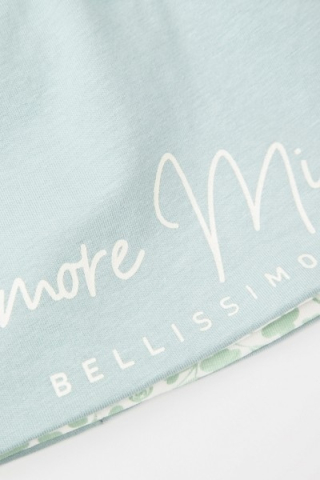 Caciula de Tranzitie Reversibila -  Bellissimo Amore Mio - Material Moale Tricotat Subtire si Elastic pentru Fetite ,  Sezon Primavara - Vara- Toamna , Multicolor [1]