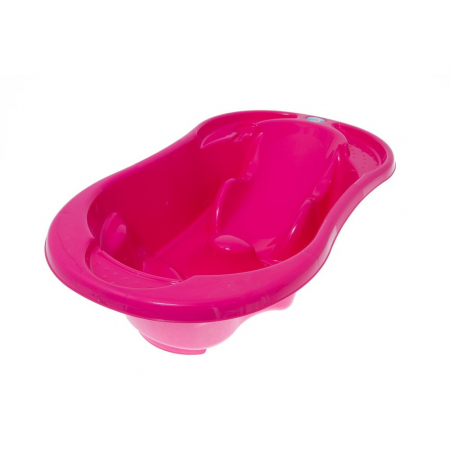 Igiena si ingrijire - Cadita pentru baie  2 in 1 ,  Forma  Anatomica si  Senzor de Temperatura  , Baby Komfort-  Fucsia