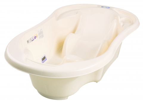 Igiena si ingrijire - Cadita Anatomica si Ergonomica pentru Bebelusi Tega Baby cu Senzor de Temperatura si Dop pentru Scurgere / Evacuare Apa , Galbena