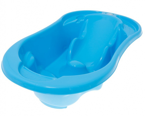 Cadita  pentru baie 2 in 1 ,  Forma Anatomica , Senzor de Temperatura,  Komfort  Baby - Albastru [2]