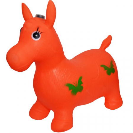 Calut gonflabil din cauciuc , pentru sarit , muzical , Orange , Robentoys® [1]