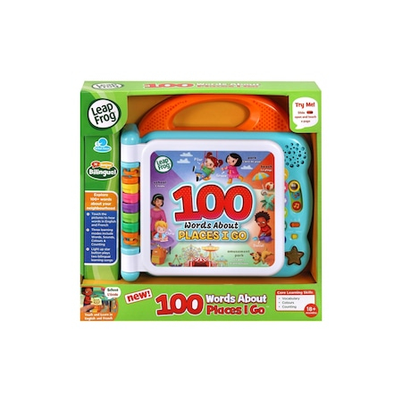 Pixuri - Carte interactiva, Vtech, 100 de cuvinte in engleza, Multicolor