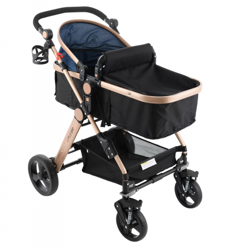 Carucior City Travel cu Suspensii, 2in1 Transformabil Landou-Sport, Albastru [2]