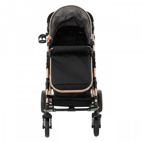 Carucior  City Travel cu Suspensii, 2in1 Transformabil Landou-Sport,  Gri [4]