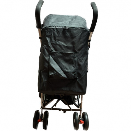 Carucior Sport pentru Copii Ideal City Travel, Inchidere Compacta, Scaun Reglabil, Pozitie de Somn, Negru cu Rosu [7]