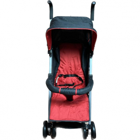 Carucior Sport pentru Copii Ideal City Travel, Inchidere Compacta, Scaun Reglabil, Pozitie de Somn, Negru cu Rosu [8]