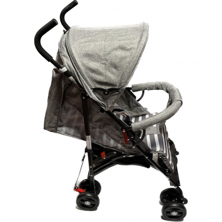 Carucior Sport pentru Copii Zebra City Travel, Inchidere Compacta, Scaun Reglabil 4 Pozitii, Pozitie de Somn, Gry cu Alb [0]