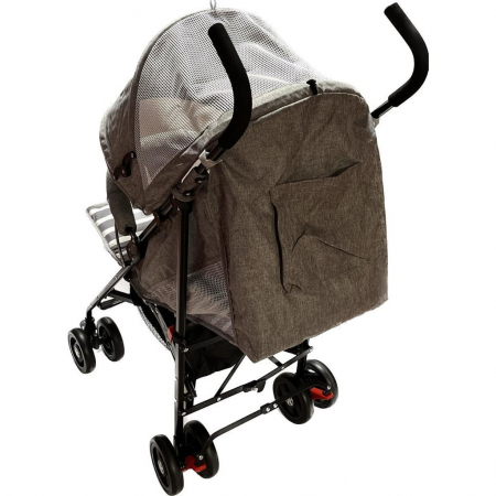 Carucior Sport pentru Copii Zebra City Travel, Inchidere Compacta, Scaun Reglabil 4 Pozitii, Pozitie de Somn, Gry cu Alb [4]