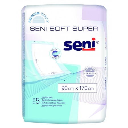 Produse incontinenta - Cearceaf Absorbant Seni Soft Super, Aleze Igienice 90X170 5 Buc/Pachet