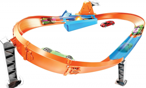 Circuit de Drift de Mare Viteza - Lansator Track Builder Dragstrip Hot Wheels, Rapid Raceway Champion GJM75 [5]