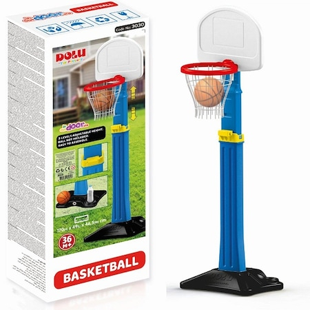 Spatii de joaca si accesorii - Cos Basketball - Jucarie pentru Exterior sau Interior, Inaltime Reglabila, Dimensiune 170x46,5x49cm