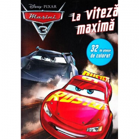 Gaming, Carti & Birotica - Disney. Masini 3. La viteza maxima. 32 de planse de colorat