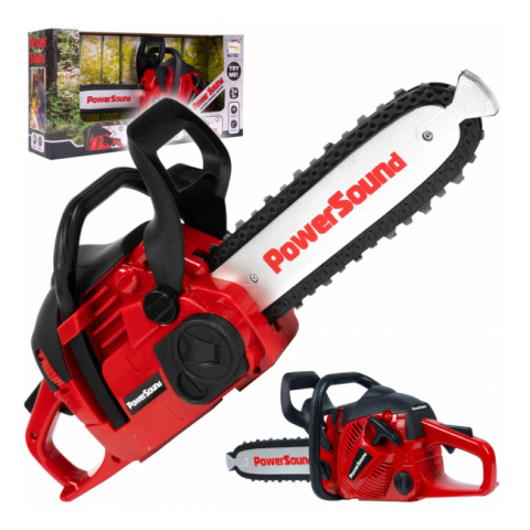 Jucarii, Copii & Bebe - Drujba Motoferastrau Super Power cu Sunete Realistice si Lant Rotativ - Rosu cu Negru