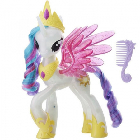 Jucarii interactive - Figurina Electronica, Stralucitoare, My Little Printesa Celestia, cu Muzica si Lumini