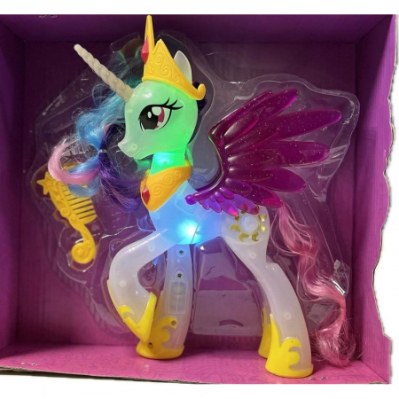 Figurina Electronica, Stralucitoare, My Little Printesa Celestia, cu Muzica si Lumini [3]