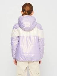 Geaca Impermeabila, Reversibilă , Anti-Vant cu 2 Fatete pentru Fetite de 2 Ani, Matlasata cu Glugă si Buzunare - Sezon Primavara / Toamna- Marime 92 , Multicolor [3]