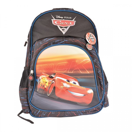 Rechizite si papetarie pentru copii - Ghiozdan CARS, Clasa ZERO, captuseala, 38x27x12cm