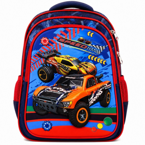 Gaming, Carti & Birotica - Ghiozdan Scolar Multifunctional - Model Masini  Speed  Suv Off- Road - Dimensiuni  40*30*18cm