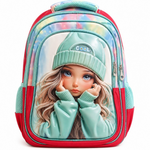 Gaming, Carti & Birotica - Ghiozdan Scolar Multifunctional pentru Fetite - Model  Printesa Friguroasa  - Dimensiuni 41*32*12cm