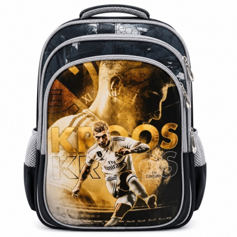 Gaming, Carti & Birotica - Ghiozdan  Scolar Multifunctional pentru Baieti, Model Fotbalist, , 3 x Compartimente - Dimensiuni 41*32*12cm