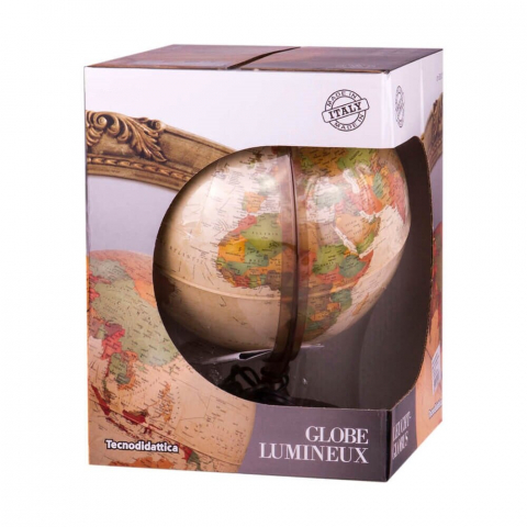 Glob Pamantesc Iluminat Marco Polo 25 CM - Harta cu Efect Antic, politica in Limba Romana, Tecnodidattica [4]