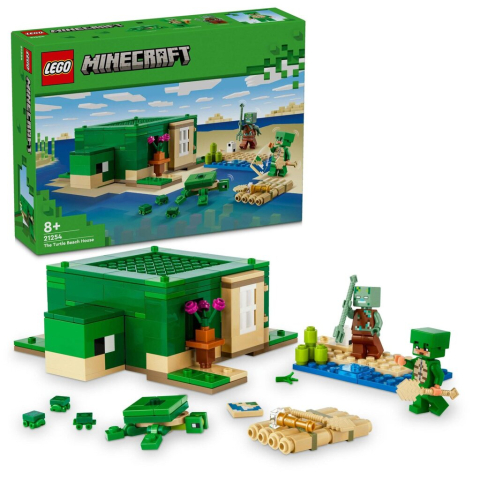 Cuburi si caramizi - Joc de Constructie LEGO® Minecraft® 21254 THE TURTLE BEACH HOUSE