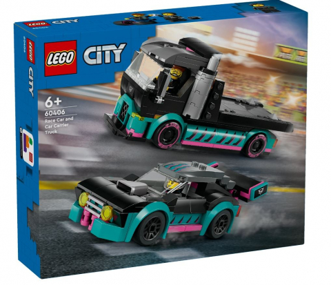 Joc de Constructii - Lego City  Race Car And Car Carrier Truck [9]
