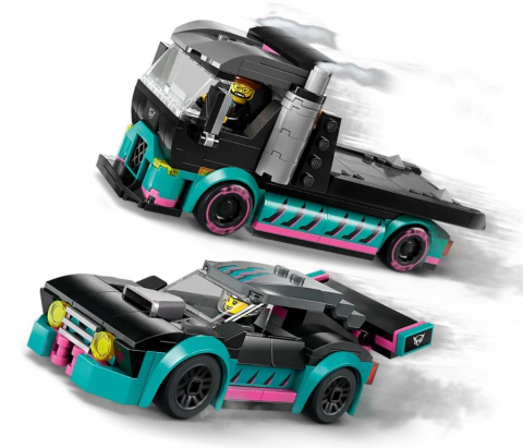 Joc de Constructii - Lego City  Race Car And Car Carrier Truck [3]