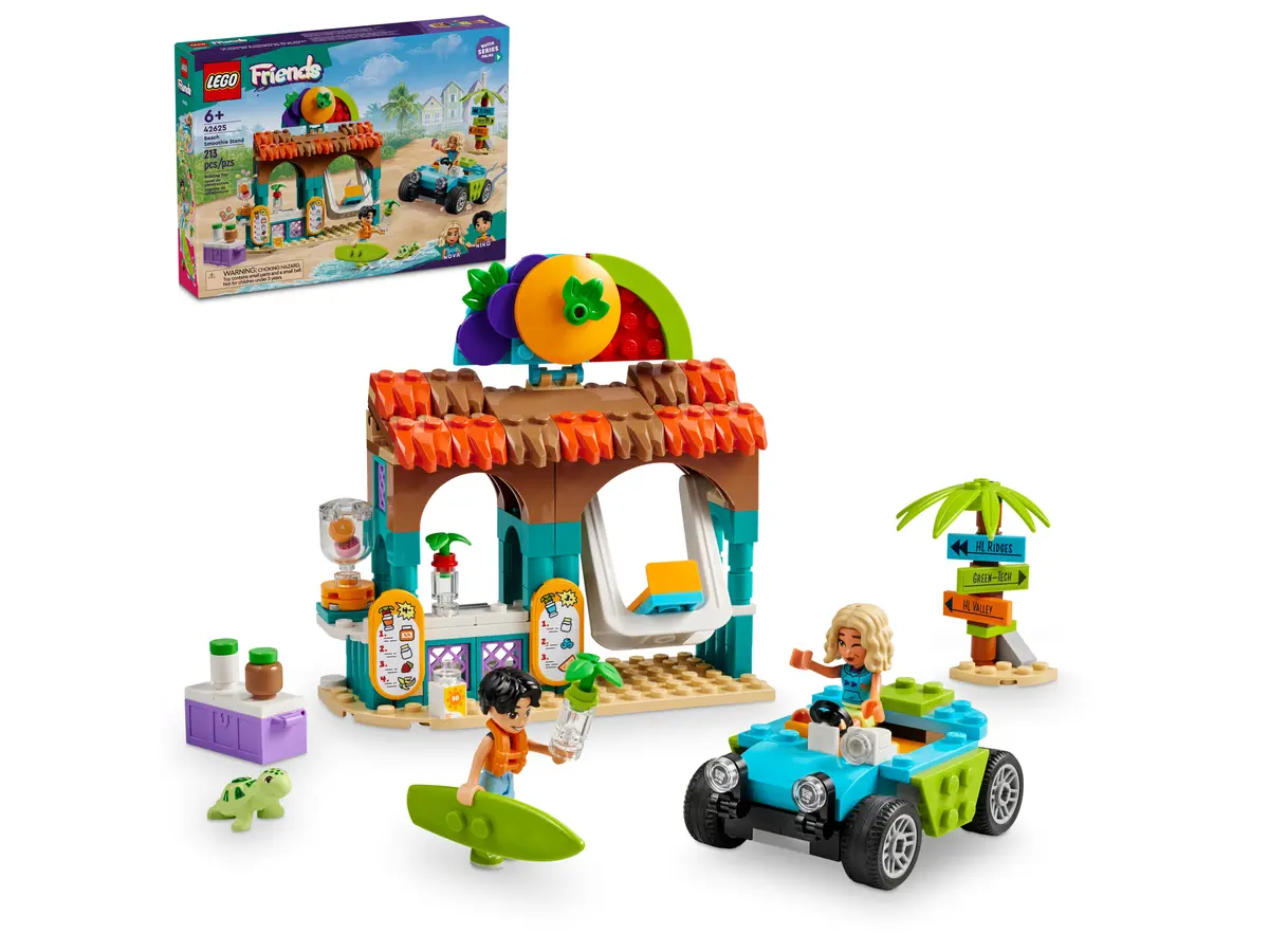 Cuburi si caramizi - Joc de Constructii Lego Friends  Beach Smoothie Stand