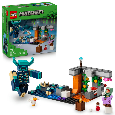 Cuburi si caramizi - Joc de Constructii LEGO Minecraft 21274 The Warden Encounter
