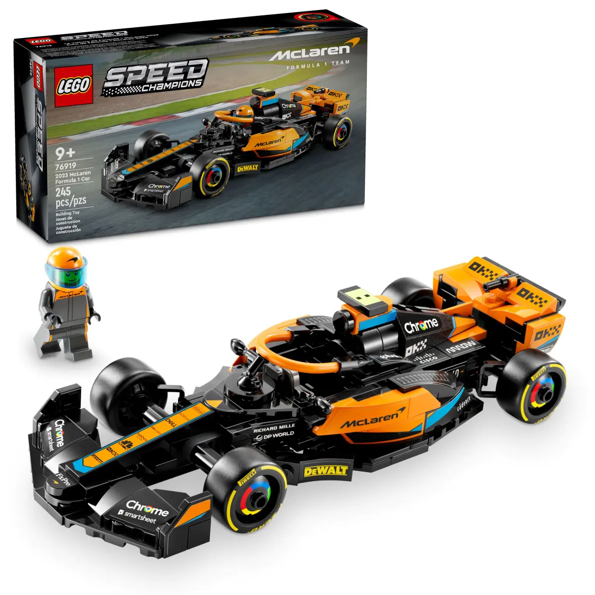 Cuburi si caramizi - Joc de Constructii  LEGO Speed Champions - 76919 McLaren Formula 1 Race Car