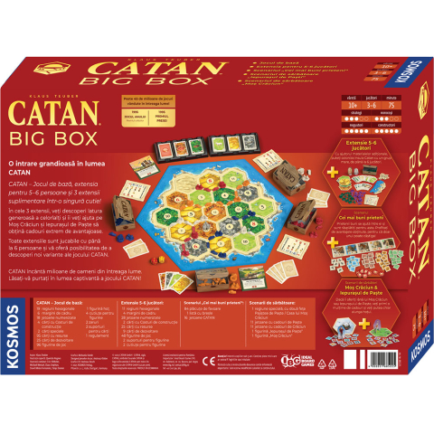 Jucarii in Reclama TV - Joc de societate Kosmos, Catan Big Box, jocul de baza cu  scenarii noi si extensie 5-6 jucatori,Original in Limba Romana
