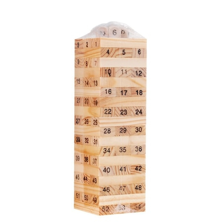 Jocuri de societate - Joc de societate Jenga din lemn cu numere