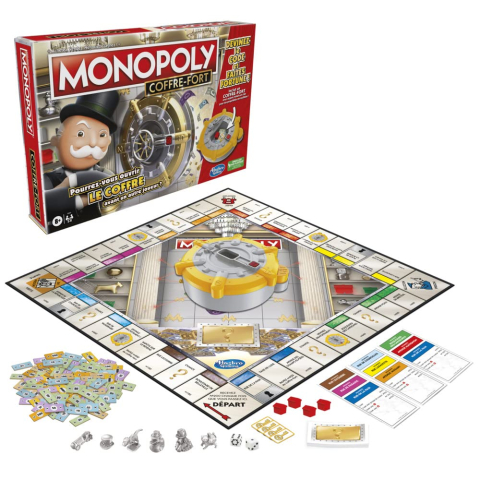 Joc  de Societate Monopoly cu Seif  Bancar de Siguranta - Coffre Fort - in Limba Franceza cu Traducere Limba Romana [1]