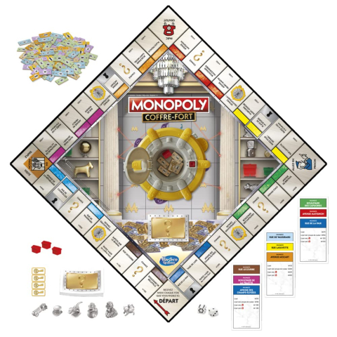 Joc  de Societate Monopoly cu Seif  Bancar de Siguranta - Coffre Fort - in Limba Franceza cu Traducere Limba Romana [4]