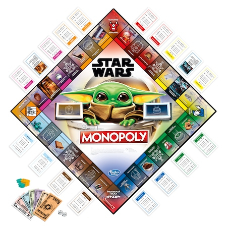 Jocuri de societate - Joc Monopoly  Original Hasbro  Star Wars -  Verde Junior - Limba Romana