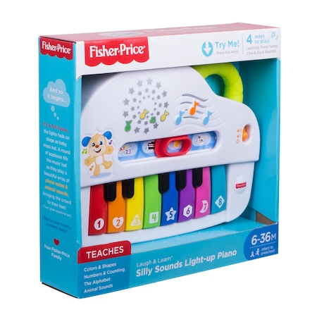 Jucarii interactive bebelusi - Jucarie bebelusi Fisher Price - Laugh&Learn, Pianul interactiv, lb. romana