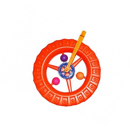 Skateboard - Jucarie de impins din plastic pentru copii in forma de roata, portocaliu, 24 cm