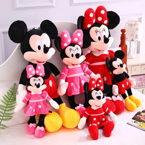 Jucarie de plus Disney Minnie Mouse,  Rochita Roz 35 cm [1]