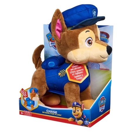 Jucarie de Plus Interactiva cu Sunete, Latra si da din Coada , Patrula Catelusilor , Chase Paw Patrol [0]