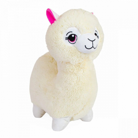 Jucarie de plus Lama cea pufoasa, Alb, 50 cm [3]