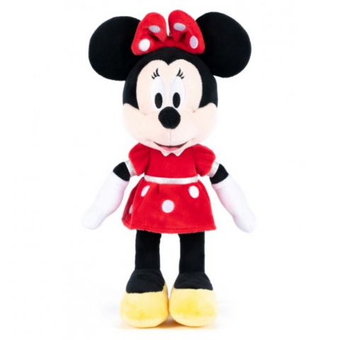 Jucarii de plus - Jucarie de plus Minnie Mouse Original Disney cu Rochita Rosie  , 35 cm